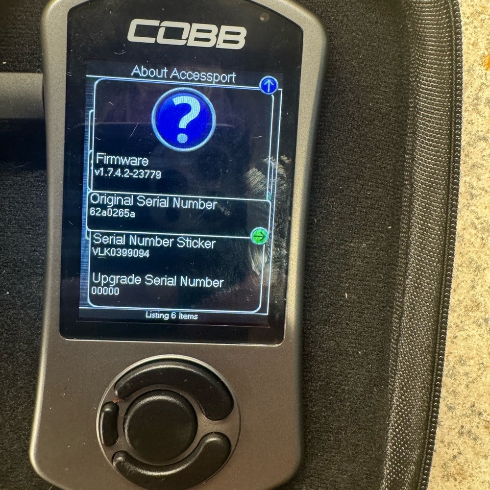 Cobb Accessport for 2019 Golf R 6MT with EQT stage 1 tune w/burbles.